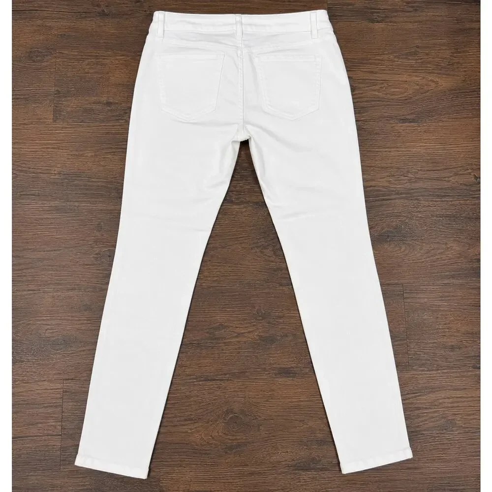 WHBM White Skinny Stretch Denim Jeans Petite Size 2 Short - Picture 4 of 11
